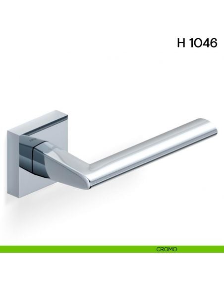 Maniglia per porta H 1046 Valli collezione Lab con rosetta fine cromo
