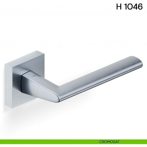 Maniglia per porta H 1046 Valli collezione Lab con rosetta fine cromosat