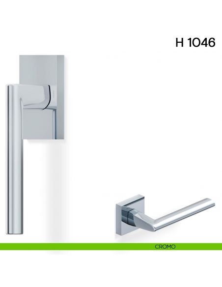 Maniglia per finestra martellina DK H 1046 Valli collezione Lab cromo