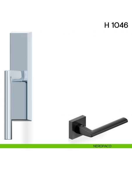 Maniglia per finestra cremonese H 1046 Valli collezione Lab neropaco