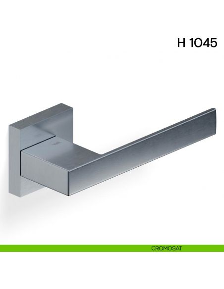 Maniglia per porta H 1045 Valli collezione Fusital con rosetta fine cromosat