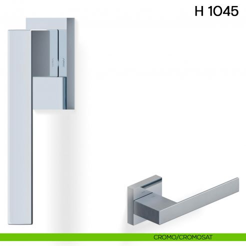 Maniglia per finestra martellina DK H 1045 Valli collezione Fusital cromo - cromosat