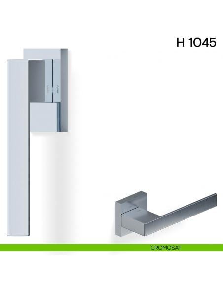 Maniglia per finestra martellina DK H 1045 Valli collezione Fusital con rosetta fine cromosat