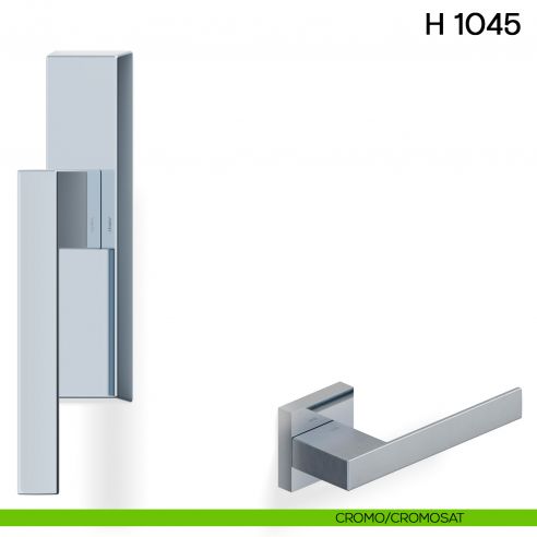 Maniglia per finestra cremonese H 1045 F Valli collezione Fusital cromo - cromosat