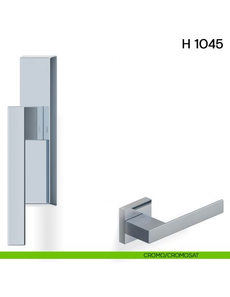 Maniglia per finestra cremonese H 1045 F Valli collezione Fusital cromo - cromosat