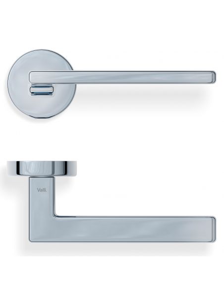 Maniglia per porta H 1044 Valli collezione Fusital con rosetta fine