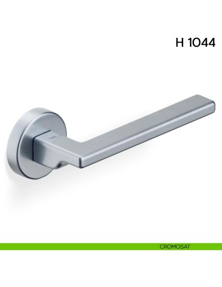 Maniglia per porta H 1044 Valli collezione Fusital con rosetta fine cromosat