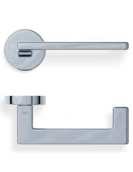 Maniglia per porta H 1044 U Valli collezione Fusital con rosetta tonda