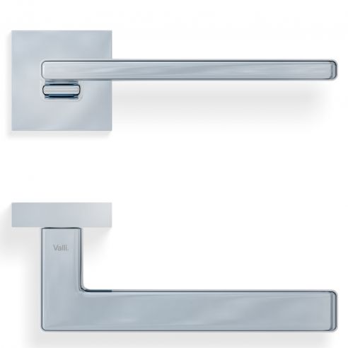 Maniglia per porta H 1044 Q Valli collezione Fusital con rosetta fine