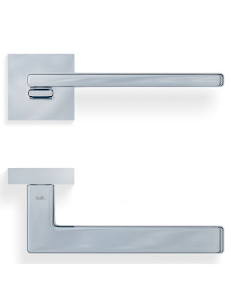 Maniglia per porta H 1044 Q Valli collezione Fusital con rosetta fine