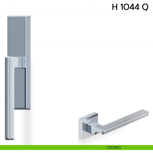 Maniglia per finestra cremonese H 1044 Q Valli collezione Fusital cromo