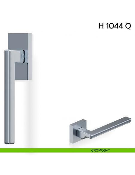 Maniglia per finestra martellina DK H 1044 Q Valli collezione Fusital cromosat