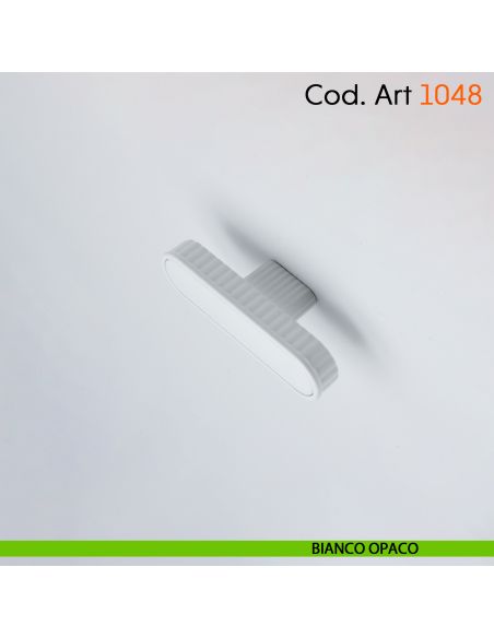 Maniglia di design per mobile moderno Cosmov articolo 1048 bianco opaco