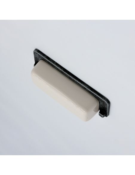 Maniglia rustica con porcellana per mobile shabby Cosmov articolo 1201