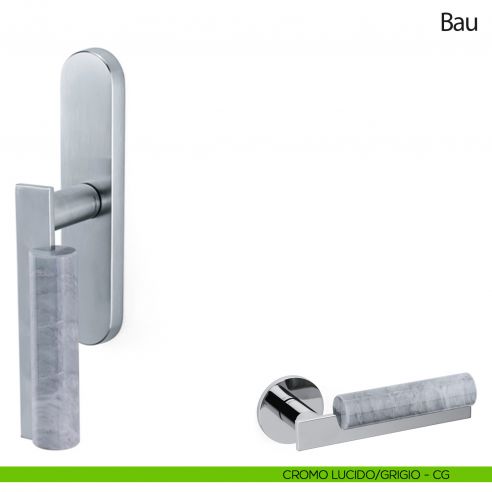 Maniglia per finestra cremonese Bau Olivari cromo lucido - grigio