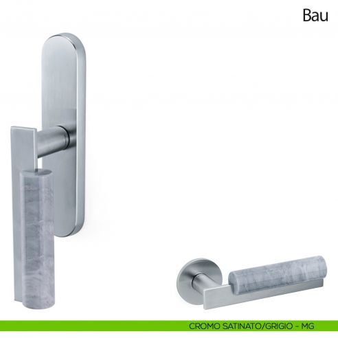 Maniglia per finestra cremonese Bau Olivari cromo satinato - grigio