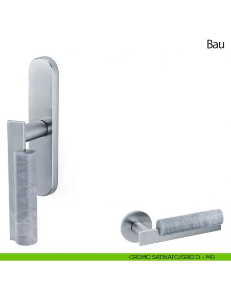 Maniglia per finestra cremonese Bau Olivari cromo satinato - grigio