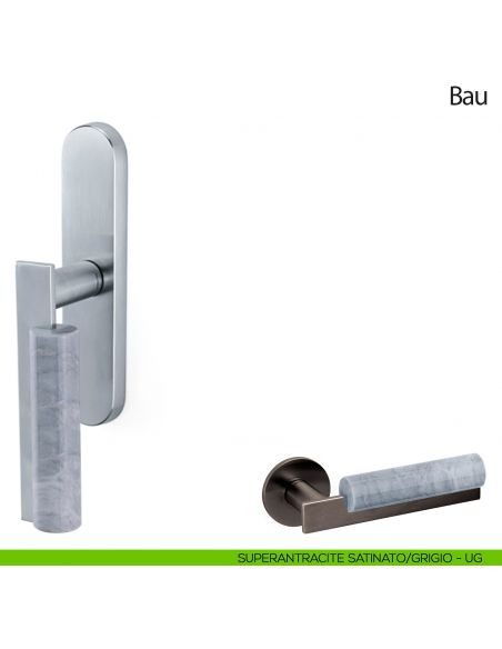 Maniglia per finestra cremonese Bau Olivari superantracite satinato - grigio
