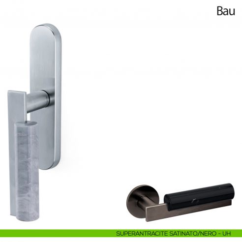 Maniglia per finestra cremonese Bau Olivari superantracite satinato - nero