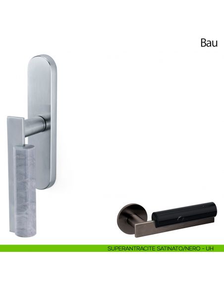 Maniglia per finestra cremonese Bau Olivari superantracite satinato - nero