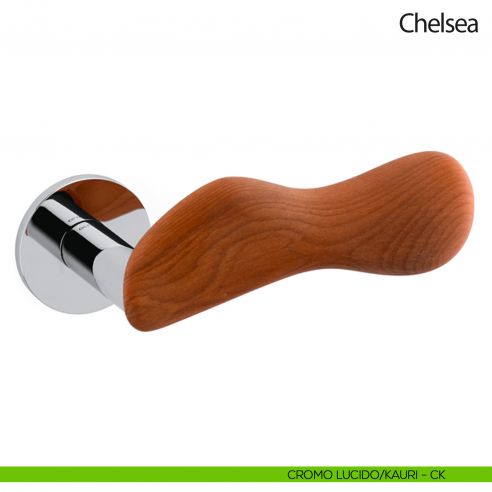 Maniglia per porta Chelsea Legno Olivari bassa cromo lucido - kauri
