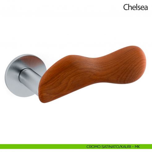 Maniglia per porta Chelsea Legno Olivari bassa cromo satinato - kauri
