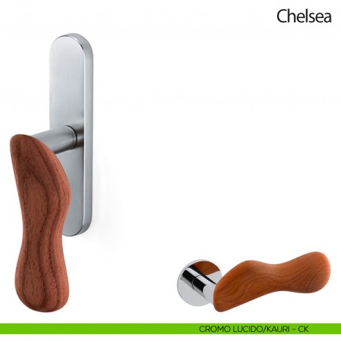 Maniglia per finestra cremonese Chelsea Legno Olivari cromo lucido - kauri