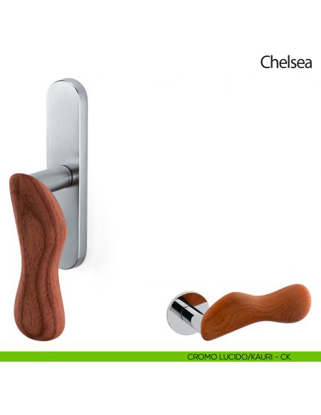 Maniglia per finestra cremonese Chelsea Legno Olivari cromo lucido - kauri