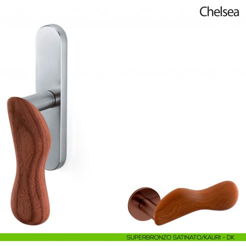 Maniglia per finestra cremonese Chelsea Legno Olivari superbronzo satinato - kauri