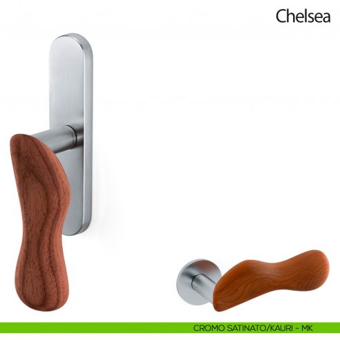 Maniglia per finestra cremonese Chelsea Legno Olivari cromo satinato - kauri