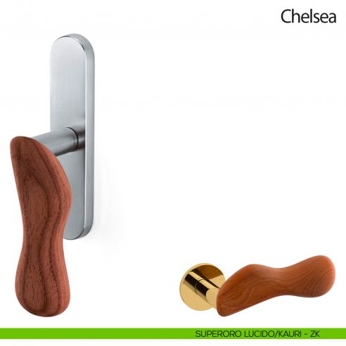 Maniglia per finestra cremonese Chelsea Legno Olivari superoro lucido - kauri