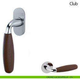 Maniglia per finestra martellina DK Club Olivari con pelle Frau 2