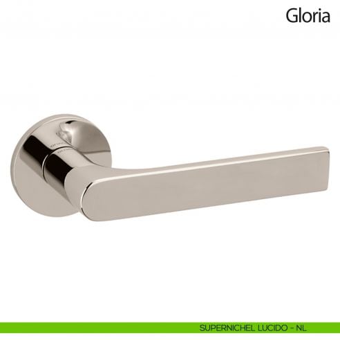 Maniglia per porta Gloria Olivari bassa supernichel lucido