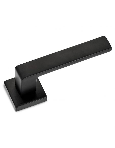 Maniglia per porta Quadrata nero opaco moderna