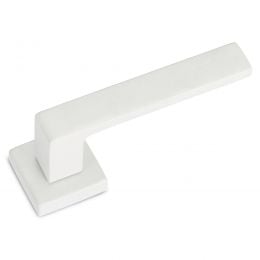 Maniglia per porta Quadrata bianco opaco moderna