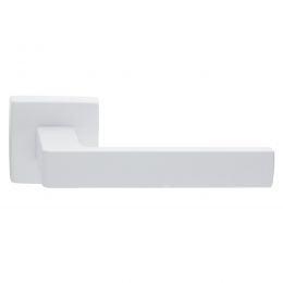 Maniglia per porta Quadrata bianco opaco moderna 2