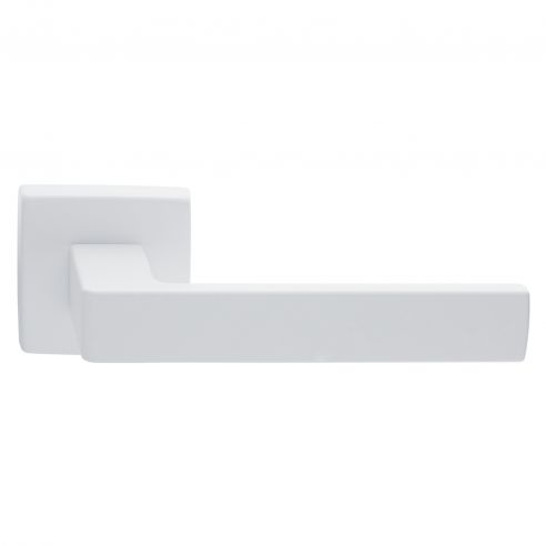 Maniglia per porta Quadrata bianco opaco moderna