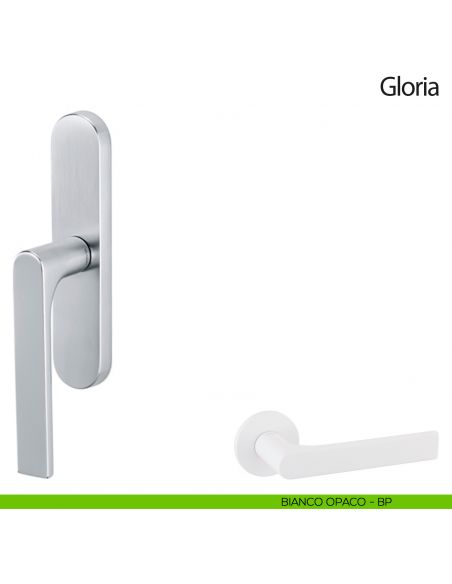 Maniglia per finestra cremonese Gloria Olivari bianco opaco