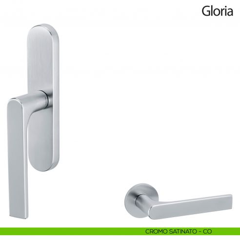 Maniglia per finestra cremonese Gloria Olivari cromo satinato