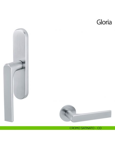 Maniglia per finestra cremonese Gloria Olivari cromo satinato