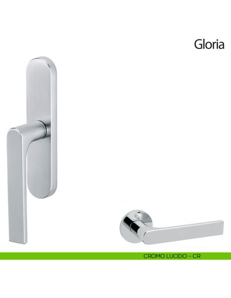 Maniglia per finestra cremonese Gloria Olivari cromo lucido