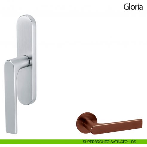 Maniglia per finestra cremonese Gloria Olivari superbronzo satinato