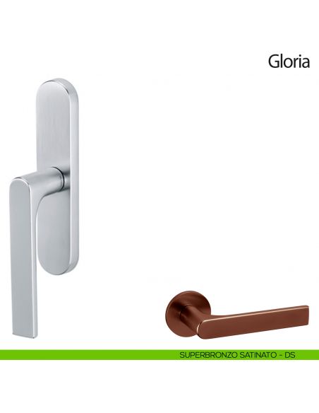 Maniglia per finestra cremonese Gloria Olivari superbronzo satinato
