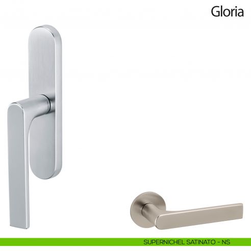 Maniglia per finestra cremonese Gloria Olivari supernichel satinato