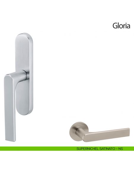 Maniglia per finestra cremonese Gloria Olivari supernichel satinato