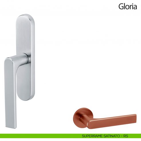 Maniglia per finestra cremonese Gloria Olivari superrame satinato