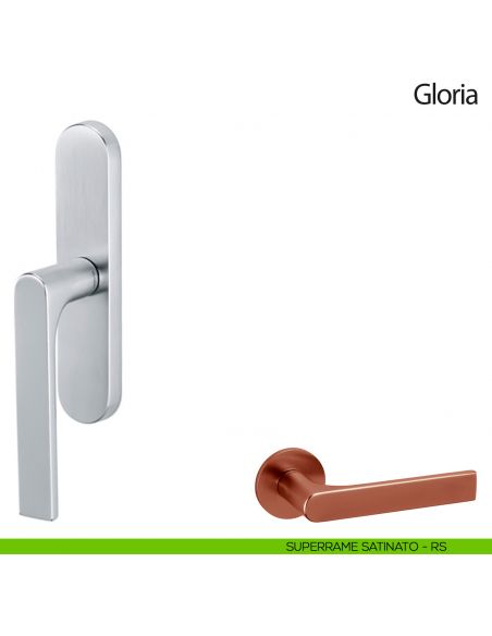 Maniglia per finestra cremonese Gloria Olivari superrame satinato