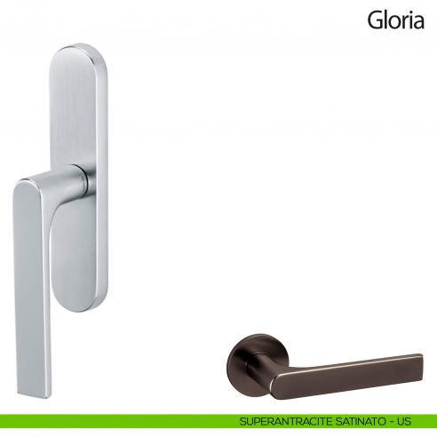 Maniglia per finestra cremonese Gloria Olivari superantracite satinato