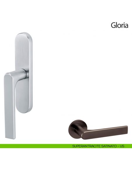 Maniglia per finestra cremonese Gloria Olivari superantracite satinato