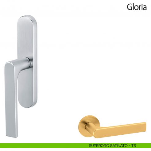 Maniglia per finestra cremonese Gloria Olivari superoro satinato